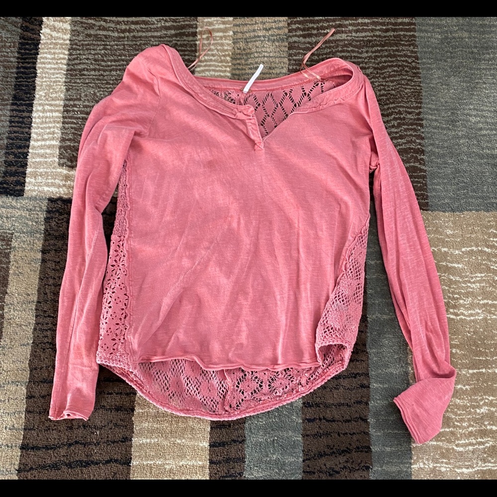 Coral Free People Long Sleeve